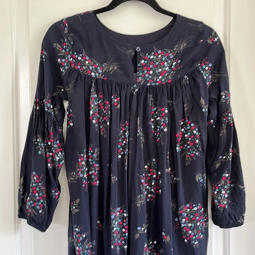 Joe Fresh navy blue floral dress size 14 (xl) - Picture 4 of 4